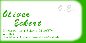 oliver eckert business card